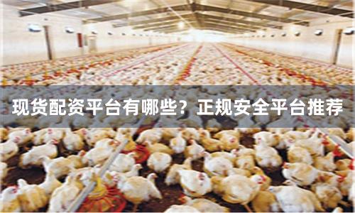 现货配资平台有哪些？正规安全平台推荐
